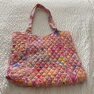 Colorful Quilted Tote Bag